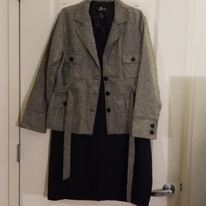 Rouge Jacket with Black Dress- Plus Size